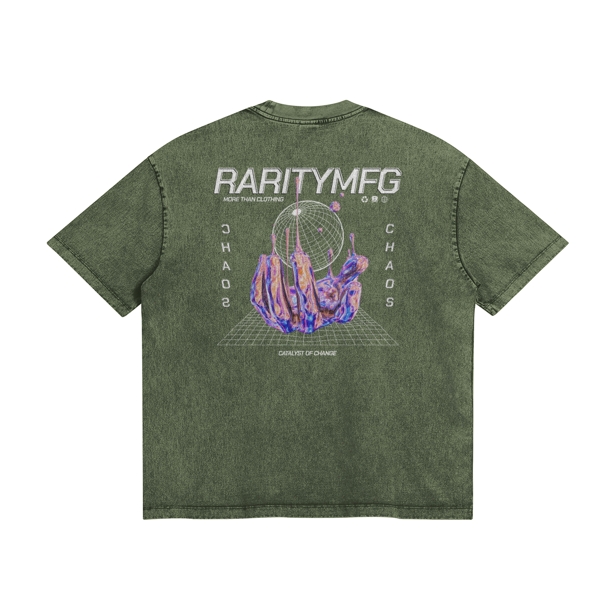 CHAOS Oversized Embroidered Mid Heavyweight Tee