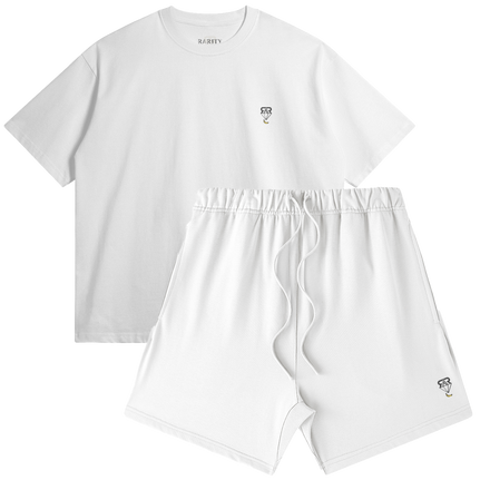 Monkey Heavyweight Tee & Monkey Embroidered Shorts